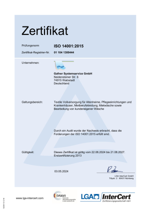 DIN EN ISO 14001:2015 Umweltmanagement